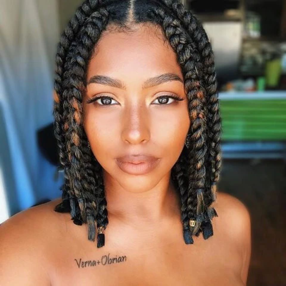 Jumbo Box Braids Bob