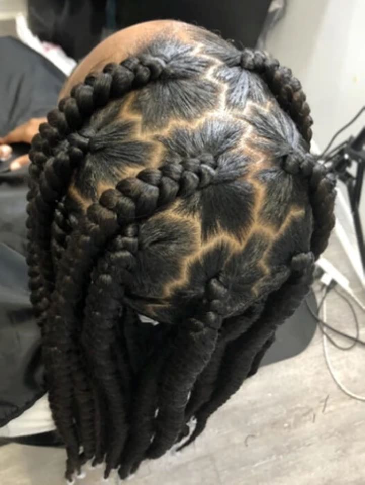 Zig-Zag Pattern Jumbo Box Braids