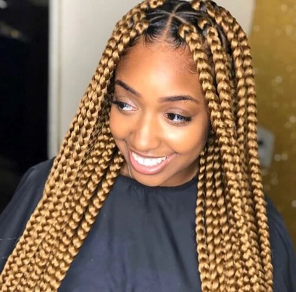 Ombre Honey Blonde Jumbo Box Braids